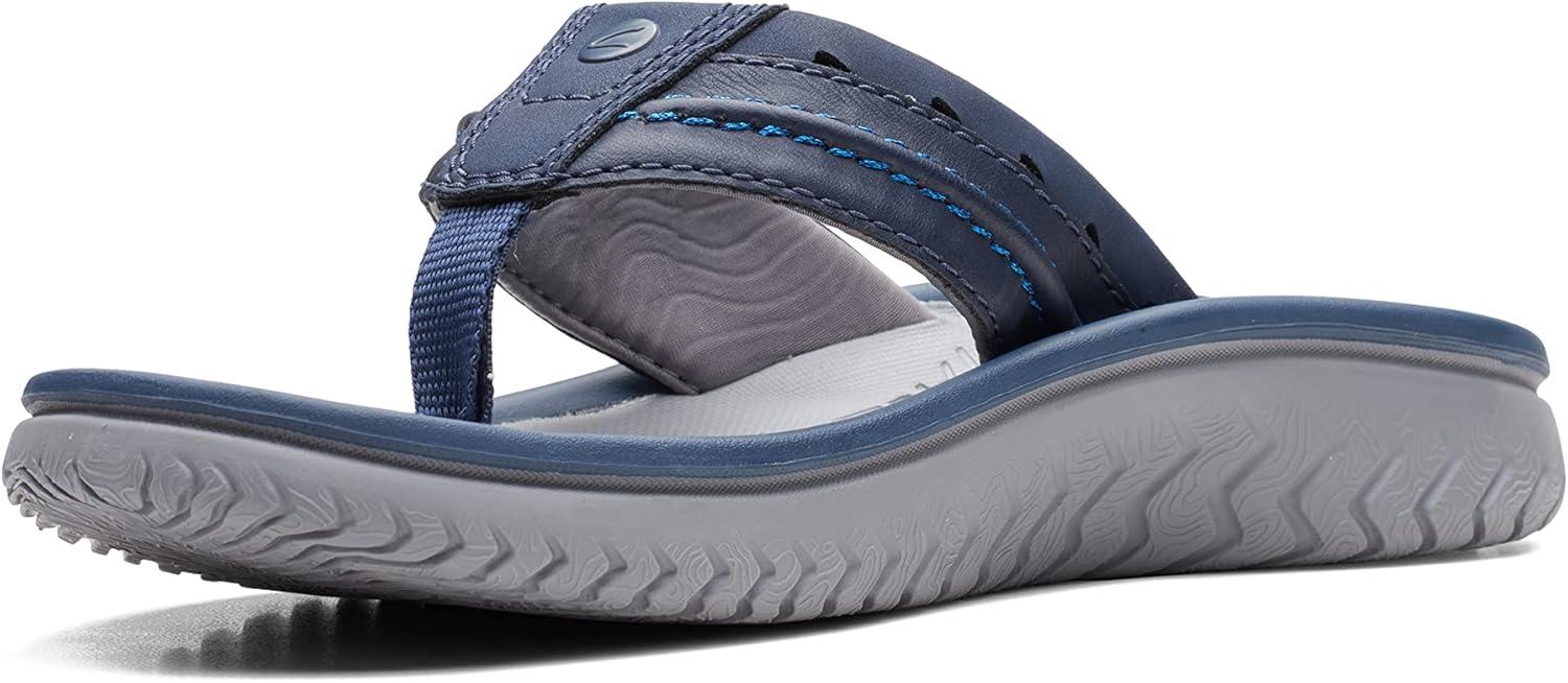 imageClarks Wesley Post Mens FlipFlopNavy Synthetic