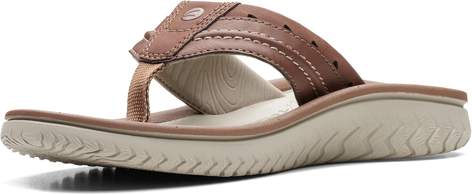 imageClarks Wesley Post Mens FlipFlopTan Synthetic