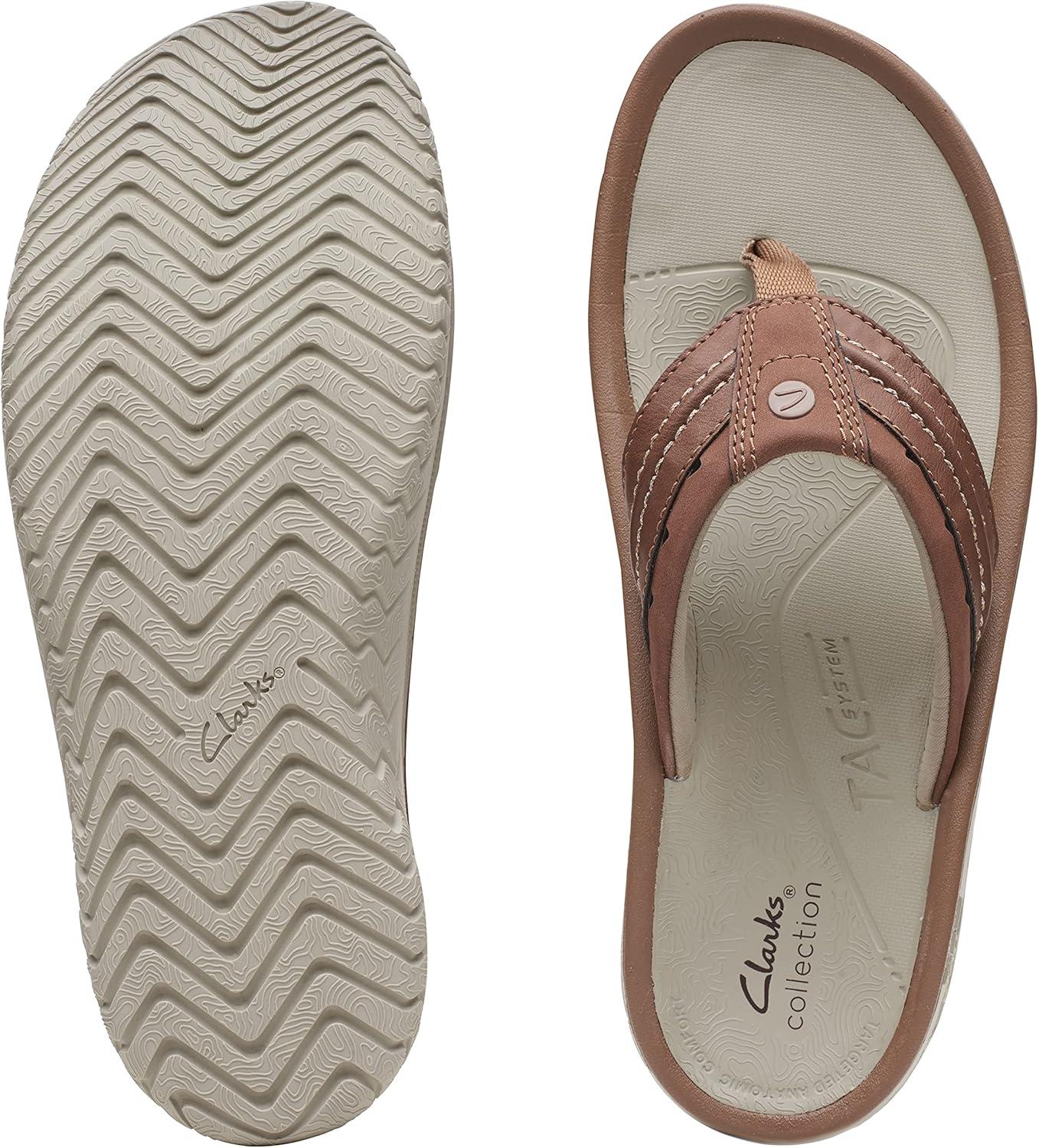 imageClarks Wesley Post Mens FlipFlopTan Synthetic