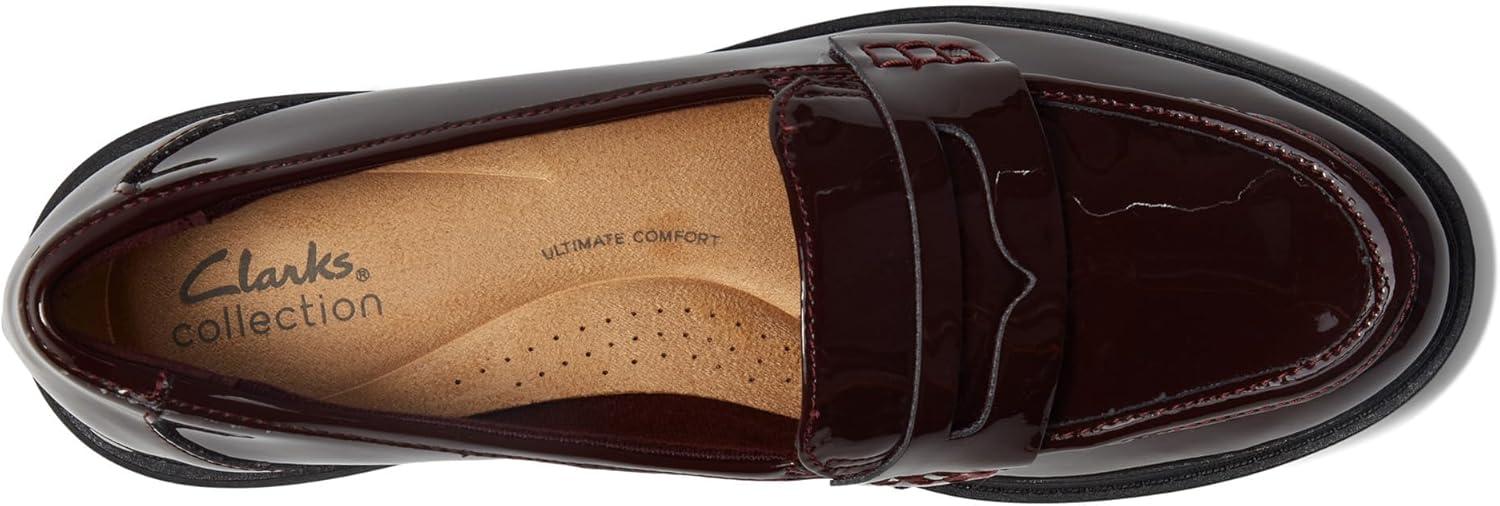 imageClarks Womens Westlynn Ayla LoafersBurgundy Patent