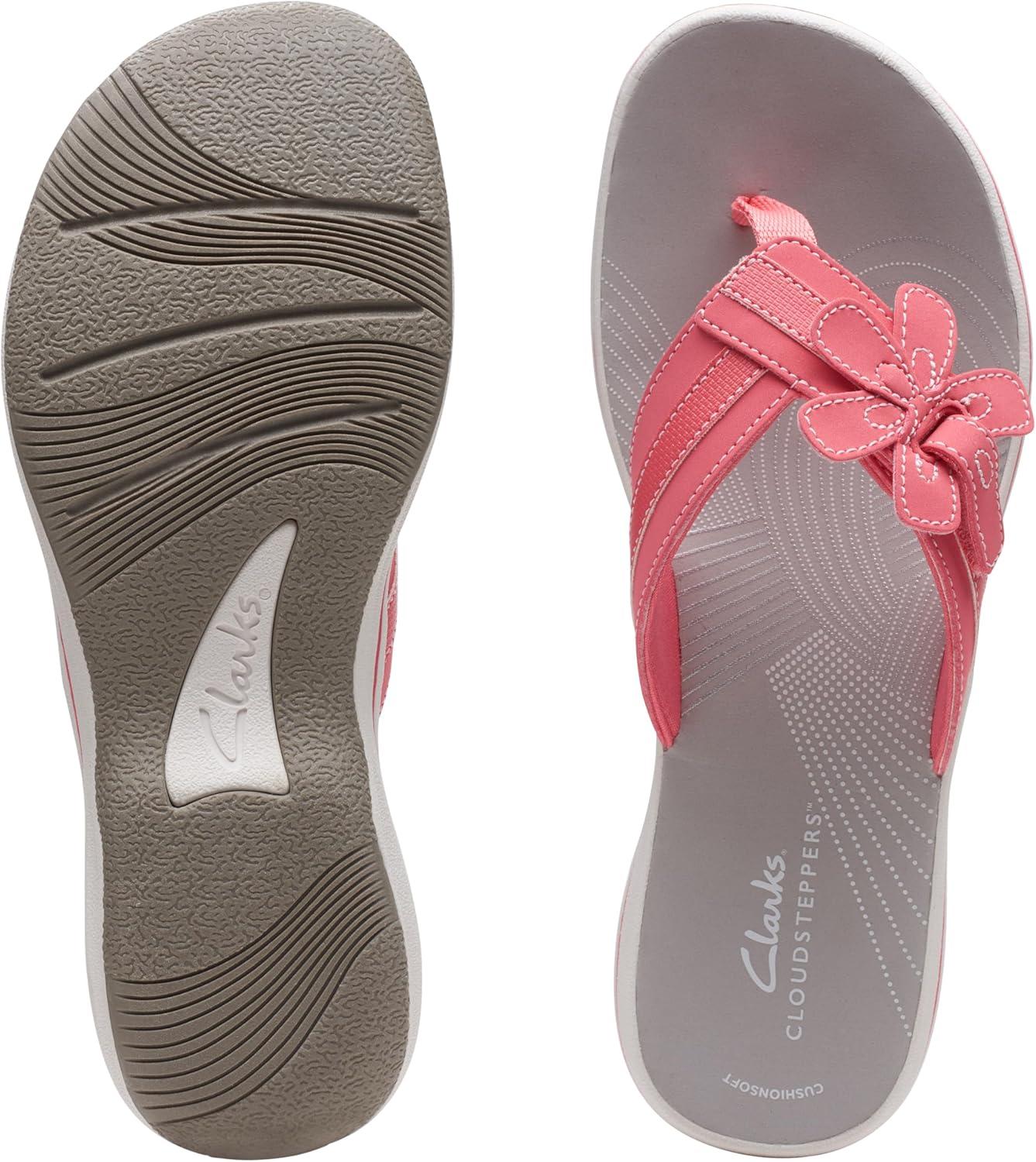 imageClarks unisexadult BrinkleyflorahBright Coral Synthetic