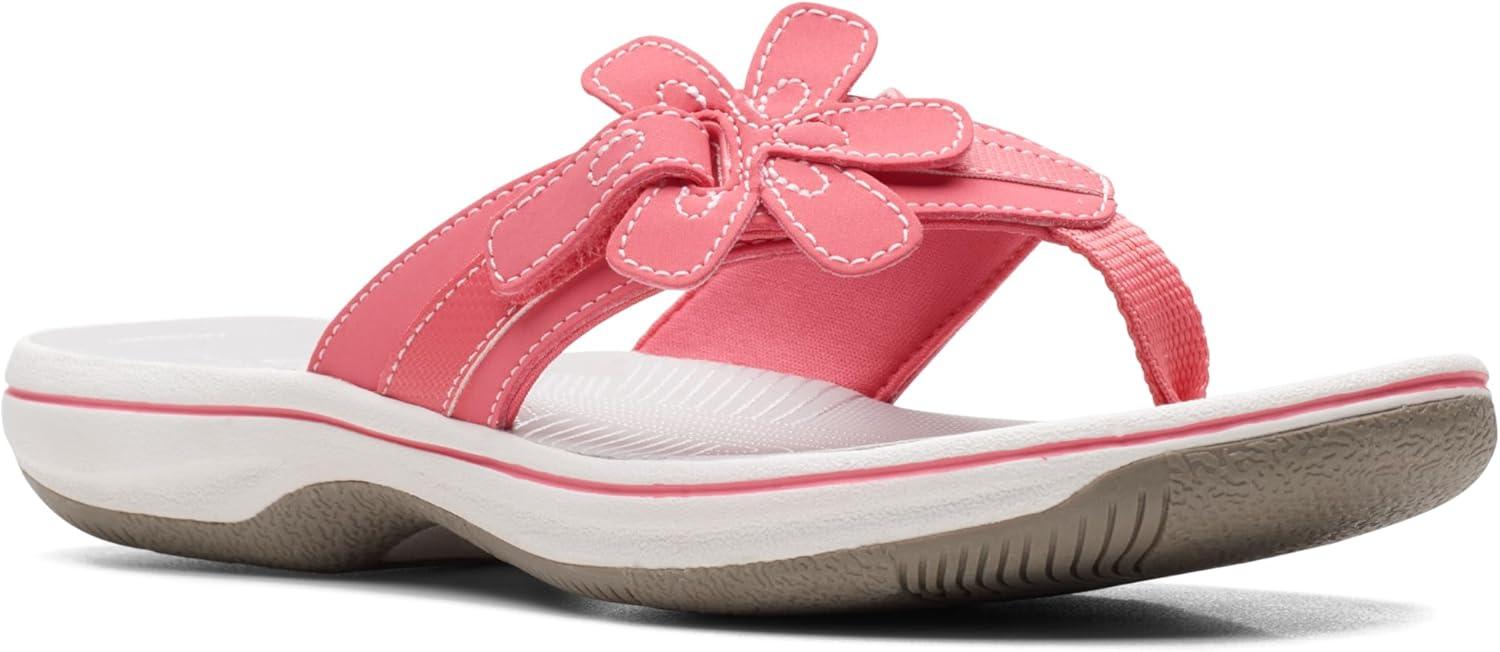 imageClarks unisexadult BrinkleyflorahBright Coral Synthetic