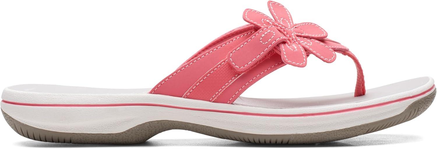 imageClarks unisexadult BrinkleyflorahBright Coral Synthetic