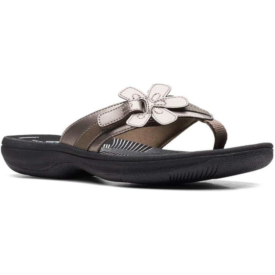 imageClarks unisexadult BrinkleyflorahPewterBlack