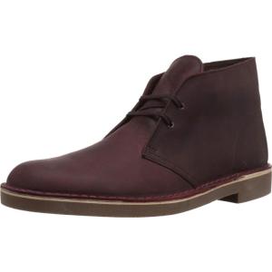Clarks Men’s Bushacre 2 Chukka Boot(Wine Leather)