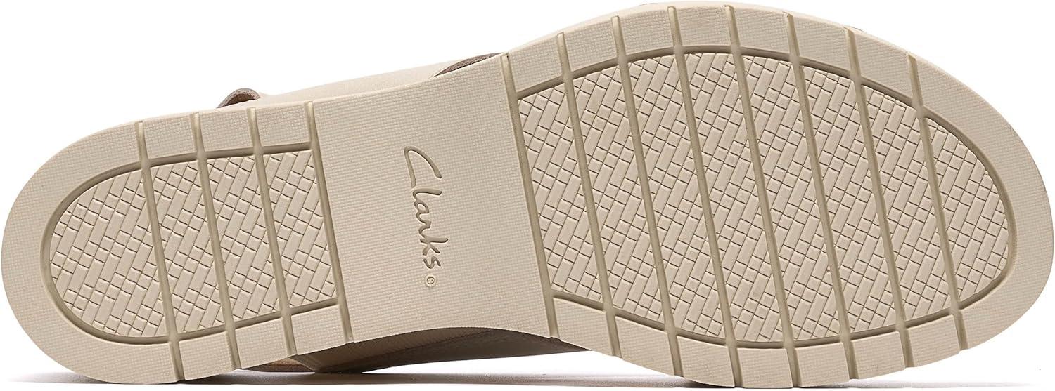 imageClarks Womens Diaz Cross Wedge SandalCream Leather