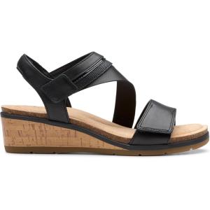 Clarks Women’s Kacha Wave(Black Leather)