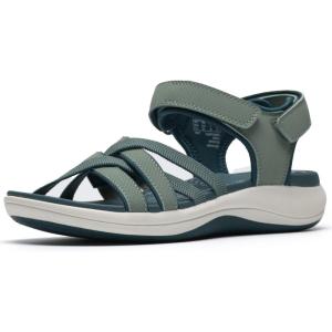 Clarks womens Mira Shore(Teal Synthetic)