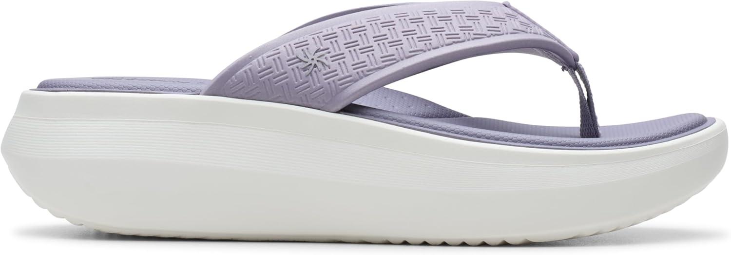 imageClarks Womens Athleisure FlipFlopPurple Grey Synthetic