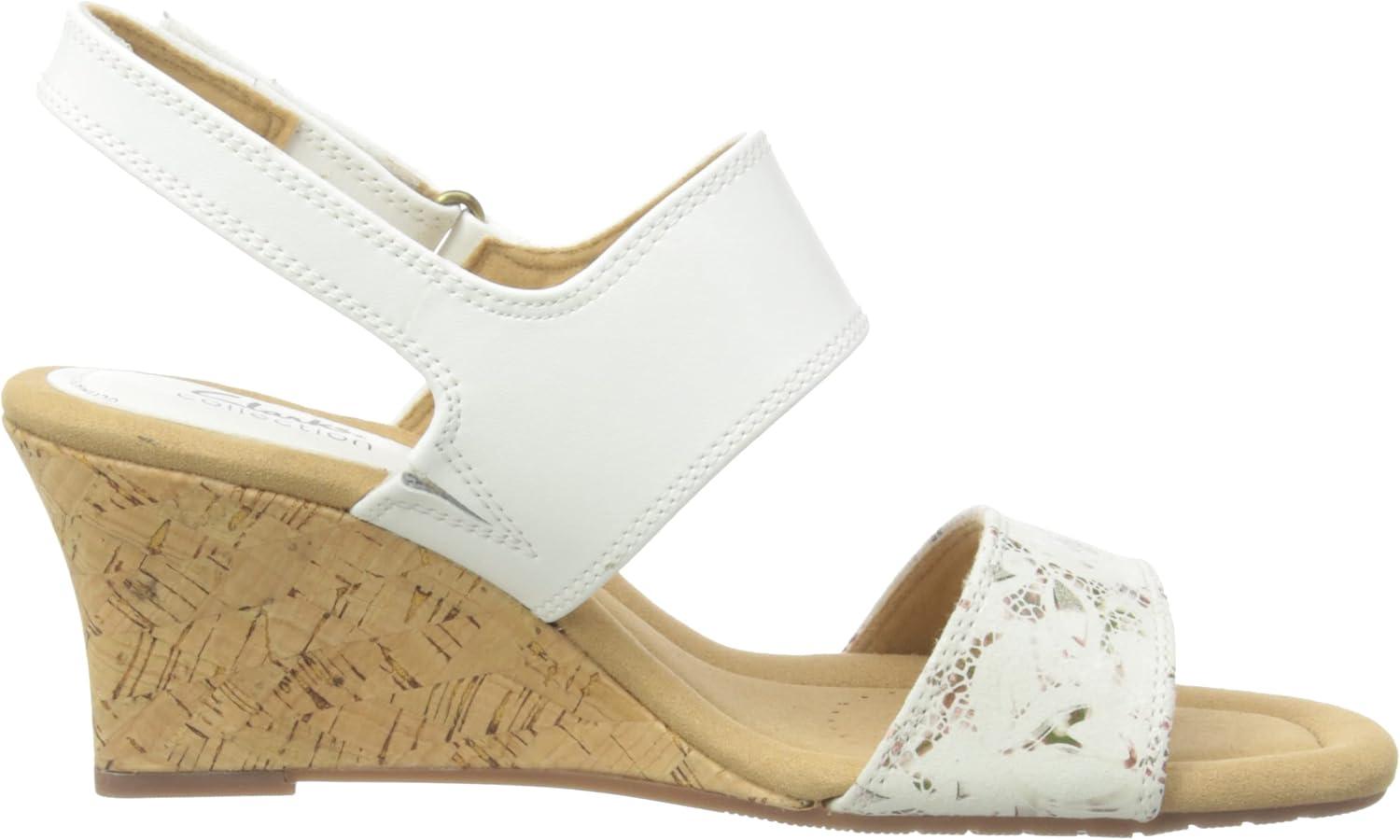 imageClarks Womens Modern SandalWhite Leather