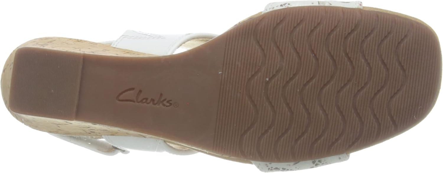 imageClarks Womens Modern SandalWhite Leather