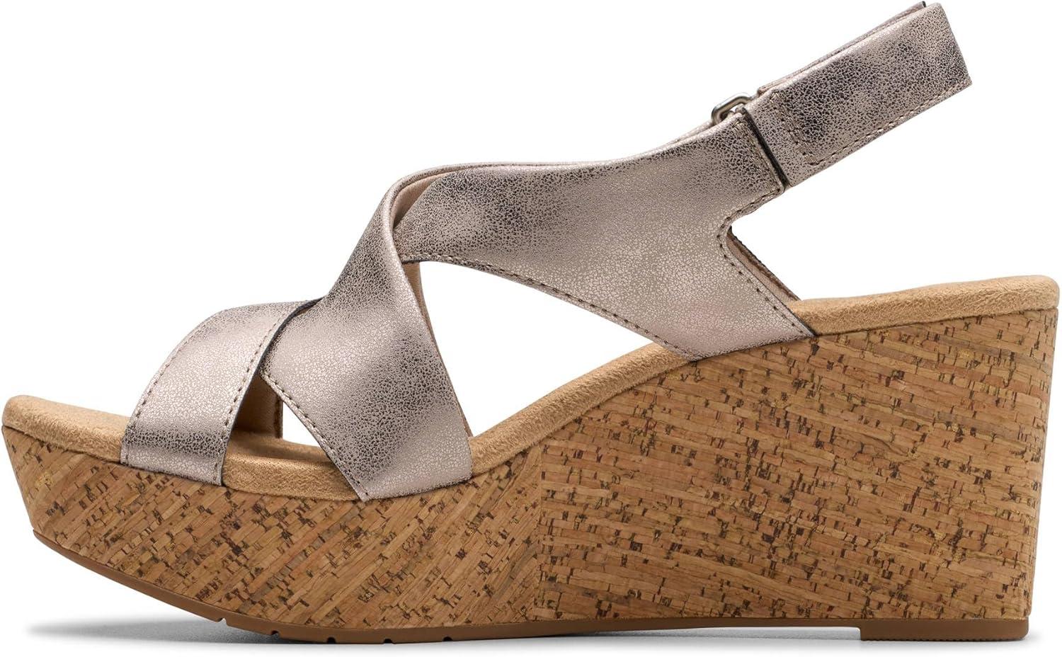 imageClarks Womens Rose StyleTaupe Metallic Synthetic