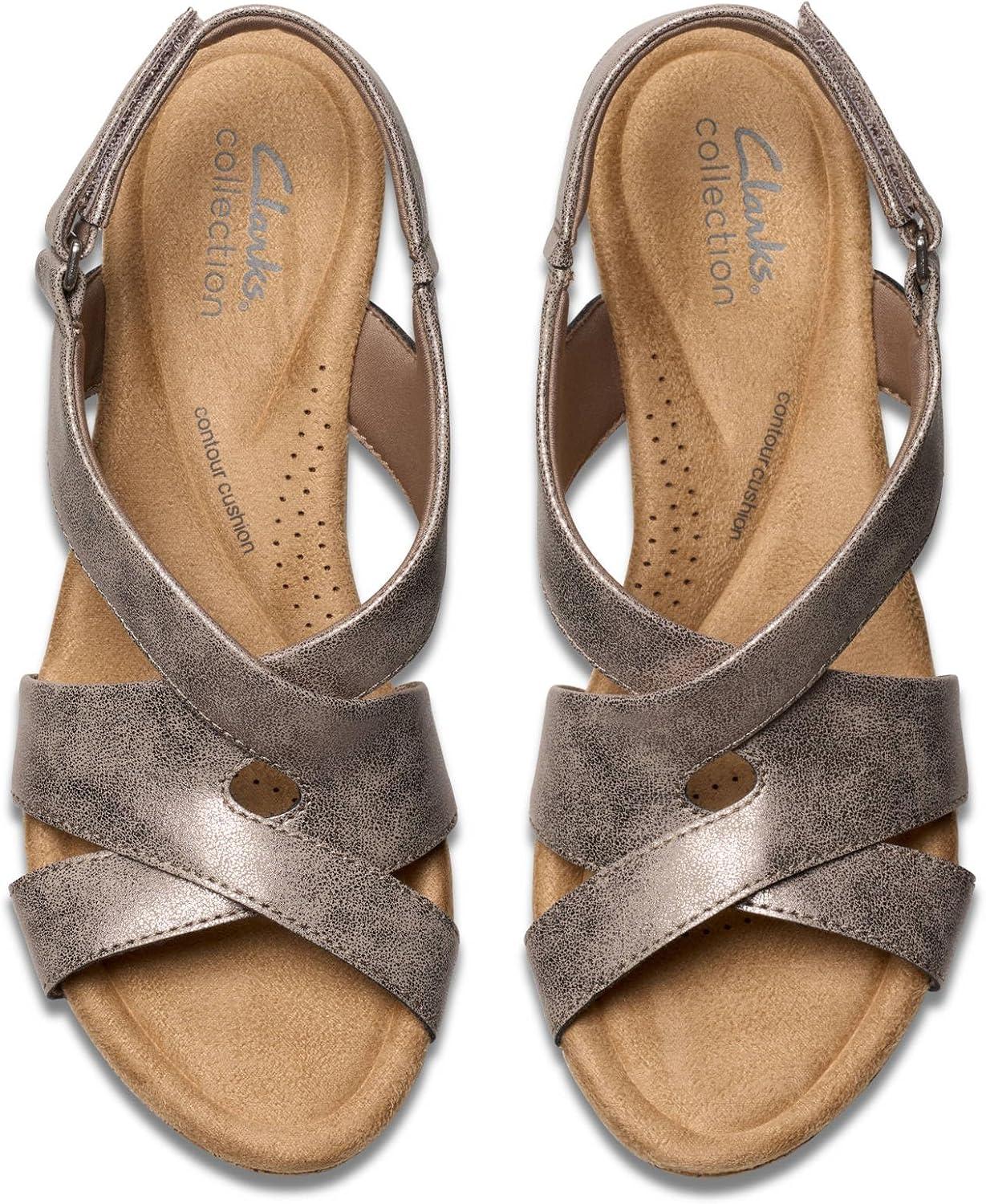 imageClarks Womens Rose StyleTaupe Metallic Synthetic