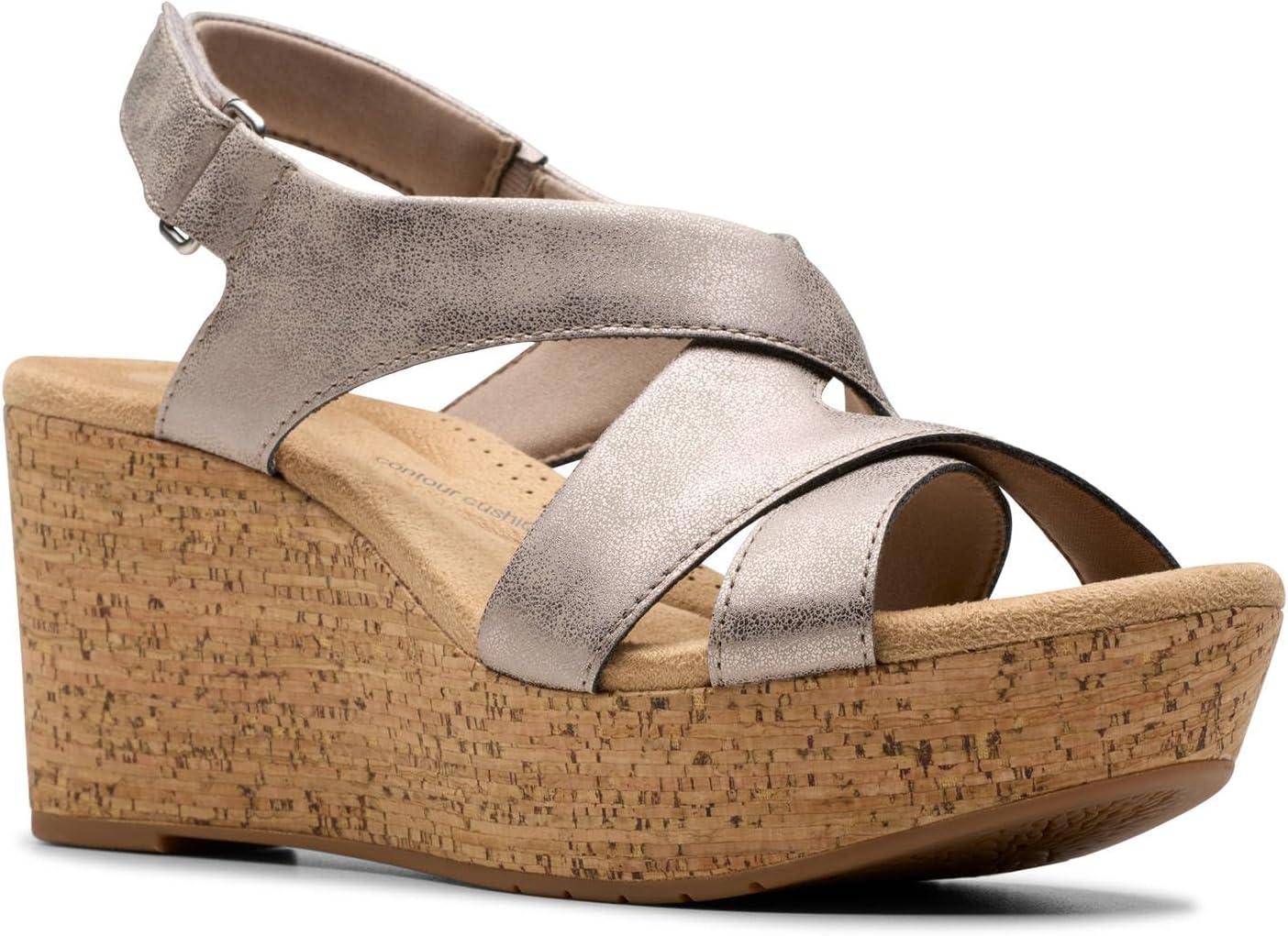imageClarks Womens Rose StyleTaupe Metallic Synthetic