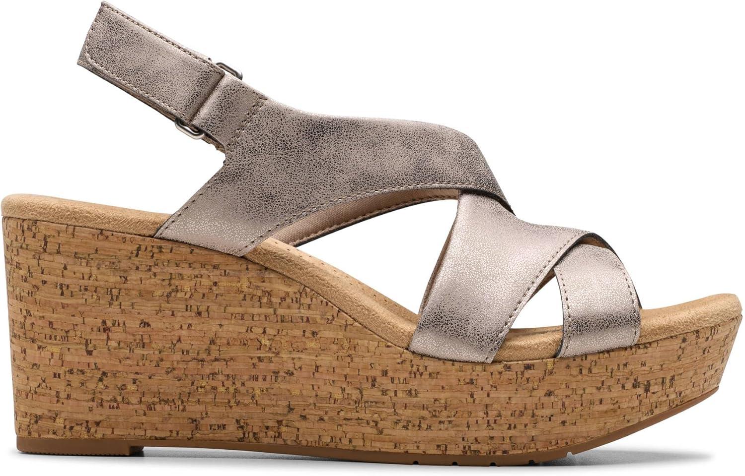 imageClarks Womens Rose StyleTaupe Metallic Synthetic