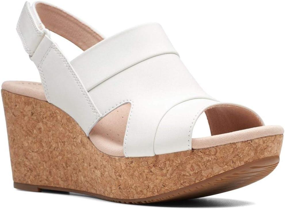 imageClarks womens Annadel IvoryWedge SandalWhite