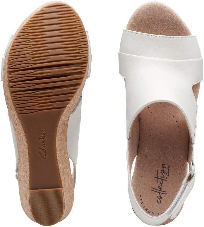 imageClarks womens Annadel IvoryWedge SandalWhite