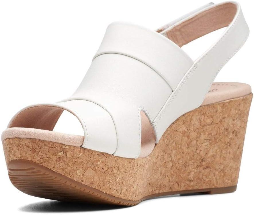 imageClarks womens Annadel IvoryWedge SandalWhite