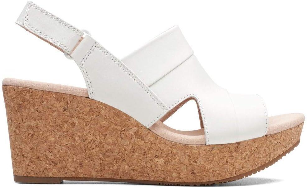imageClarks womens Annadel IvoryWedge SandalWhite