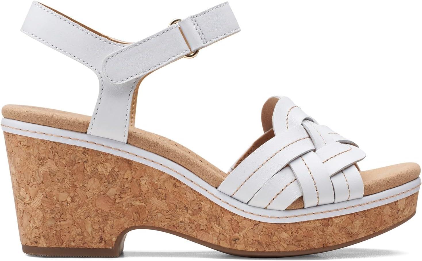 imageClarks womens Giselle CoastWhite Leather