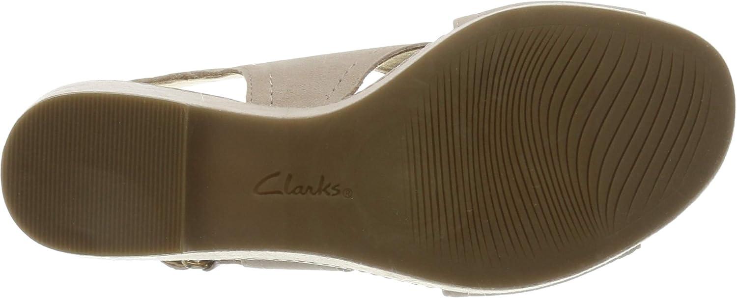 imageClarks womens WedgeWedge SandalDusty Rose Suede 010
