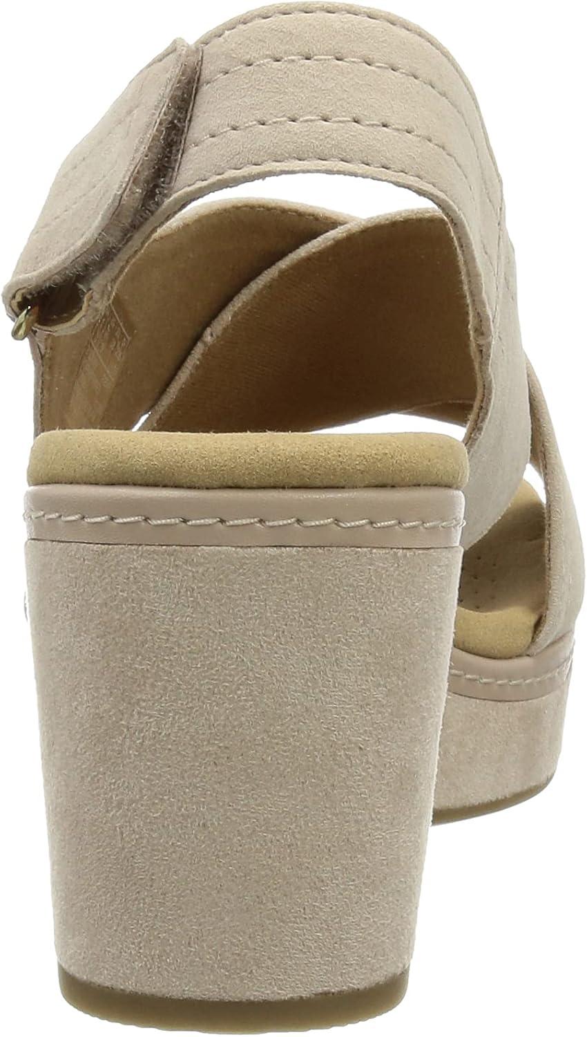 imageClarks womens WedgeWedge SandalDusty Rose Suede 010