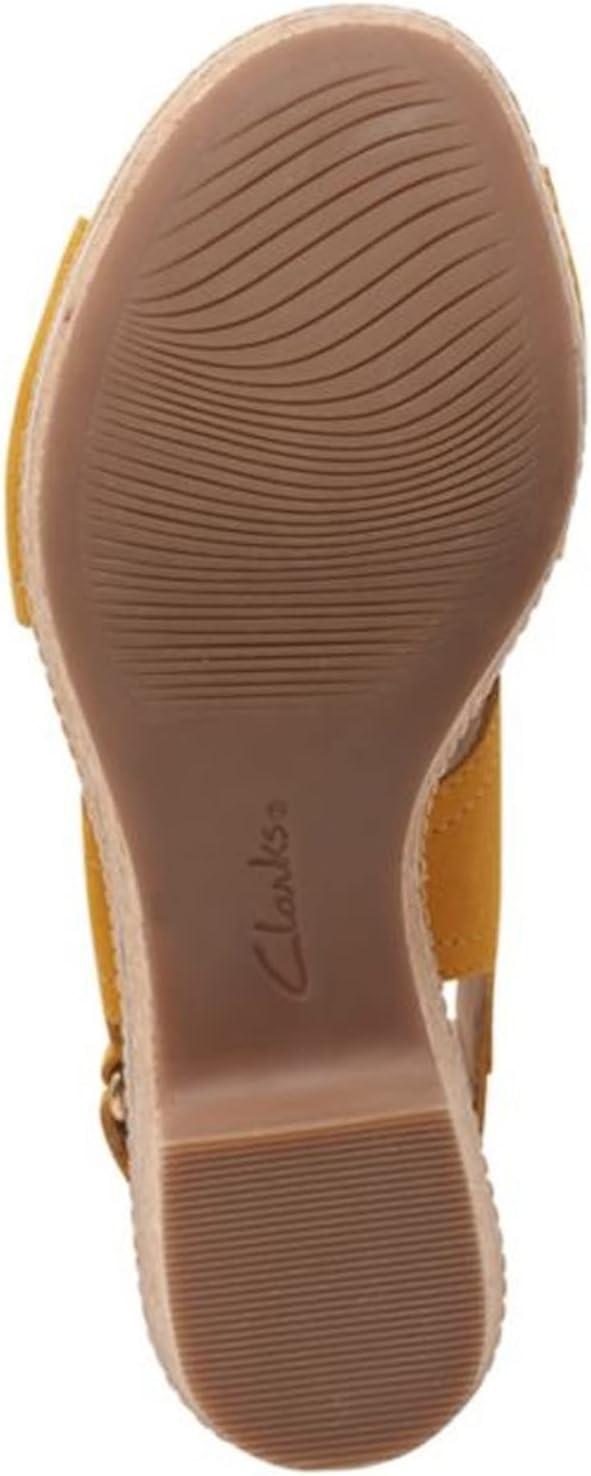 imageClarks womens WedgeWedge SandalGolden Yellow Leather