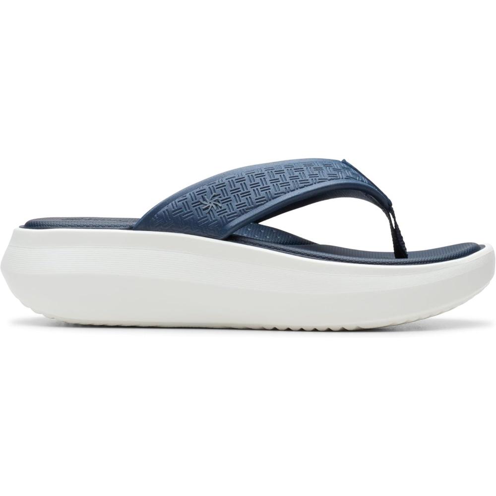 imageClarks Womens Athleisure FlipFlopNavy Synthetic