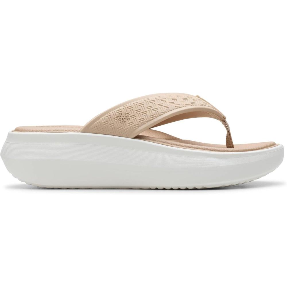 imageClarks Womens Athleisure FlipFlopPurple Grey Synthetic