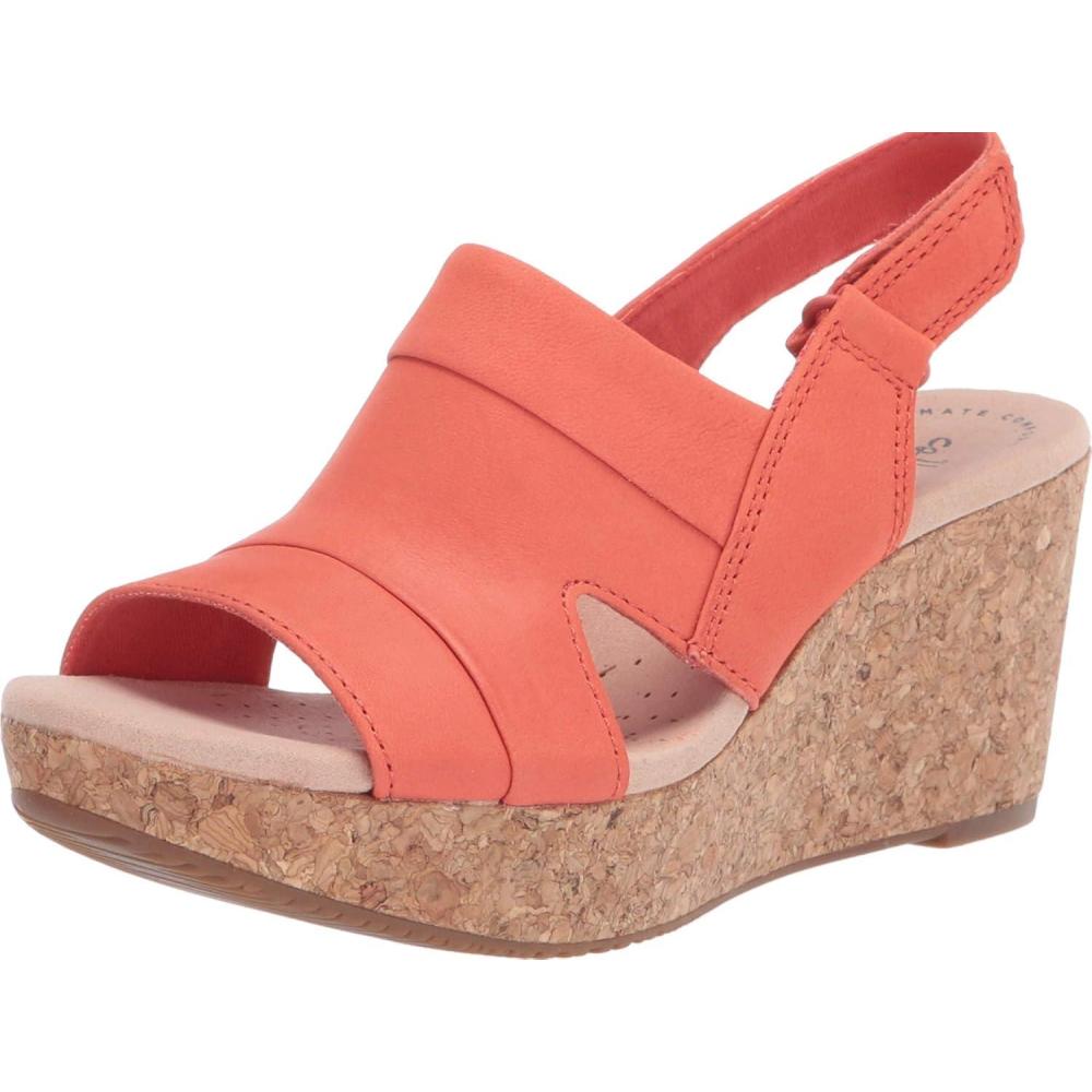 imageClarks womens Annadel IvoryWedge SandalCoral Nubuck