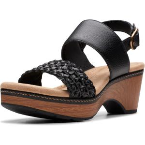 Clarks Women’s Seannah Step(Black Leather)