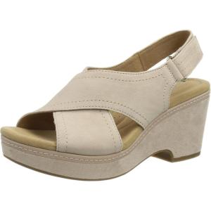 Clarks womens WedgeWedge Sandal(Dusty Rose Suede 010)