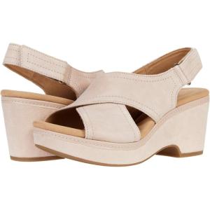 Clarks womens WedgeWedge Sandal(Dusty Rose Suede)