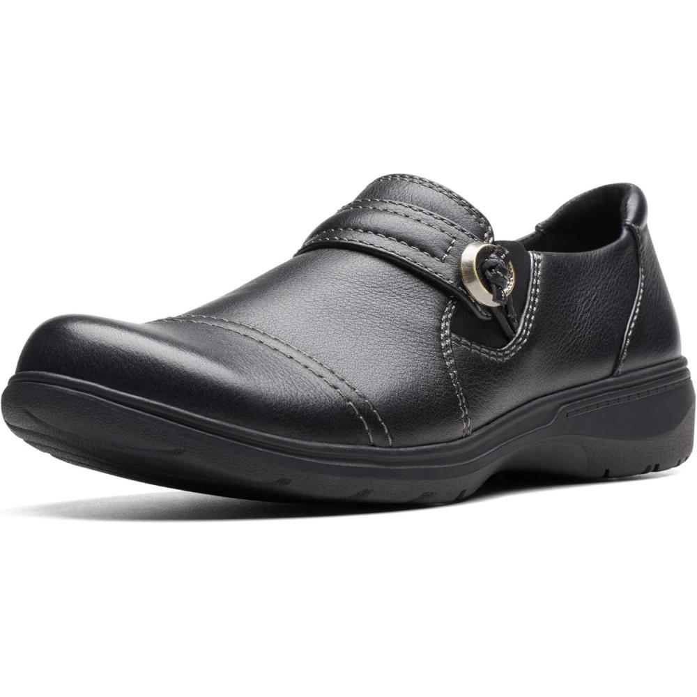 imageClarks Womens Carleigh Pearl LoafersBlack Leather