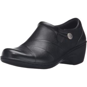 Clarks Women’s Channing Ann Slip-On Loafer(Black Leather)
