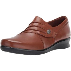 Clarks Women’s Hope Roxanne Loafer(Dark Tan Leather)