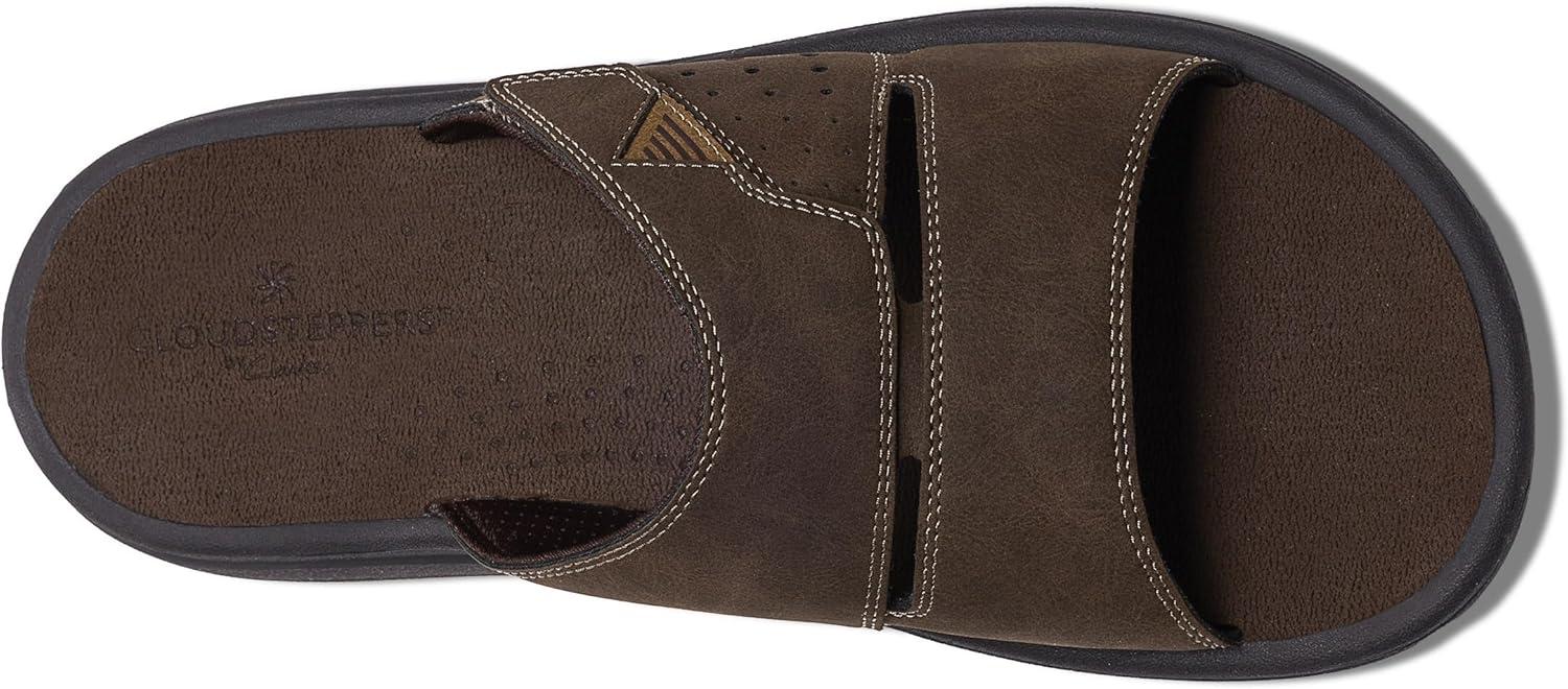 imageClarks Mens Breeze Slide SandalDark Brown Synthetic