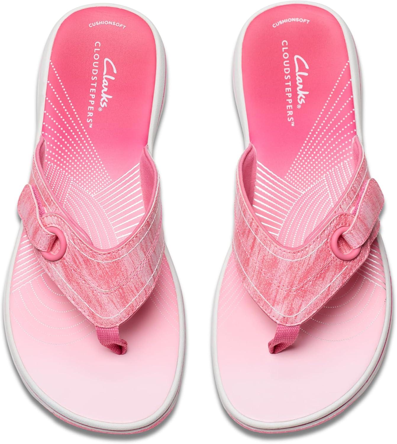 imageClarks Womens Breeze Reyna Cloudsteppers FlipFlopPink Ombre Synthetic