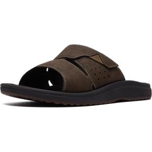 Clarks Men’s Breeze Slide Sandal(Dark Brown Synthetic)