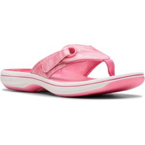 Clarks Women’s Breeze Reyna Cloudsteppers Flip-Flop(Pink Ombre Synthetic)