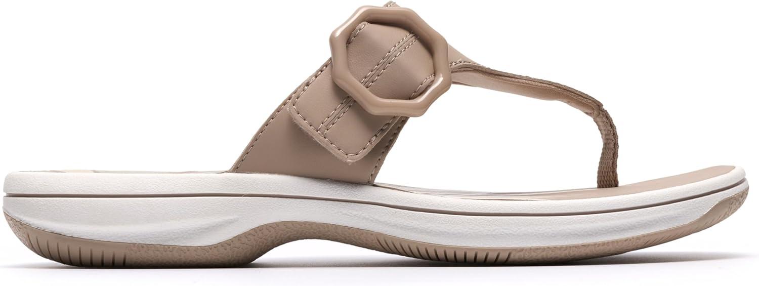 imageClarks Womens Breeze Cove Cloudsteppers FlipFlopSand Synthetic