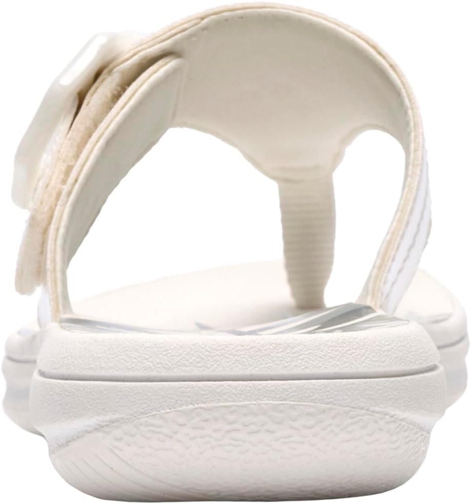 imageClarks Womens Breeze Cove Cloudsteppers FlipFlopWhite Patent