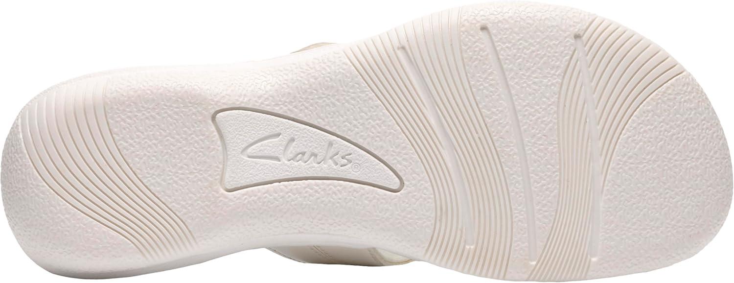 imageClarks Womens Breeze Cove Cloudsteppers FlipFlopWhite Patent