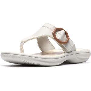 Clarks Women’s Breeze Cove Cloudsteppers Flip-Flop(Off White Synthetic)