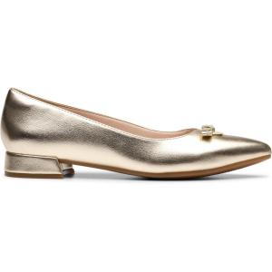 Clarks Women’s Natalyn Trim(Gold Metallic Synthetic)