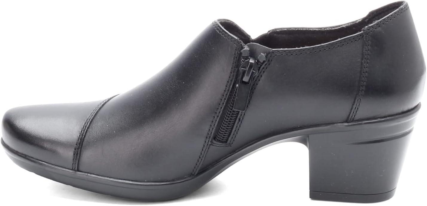 imageClarks Womens Emslie Warren Zipper Ankle BootBlack Leather