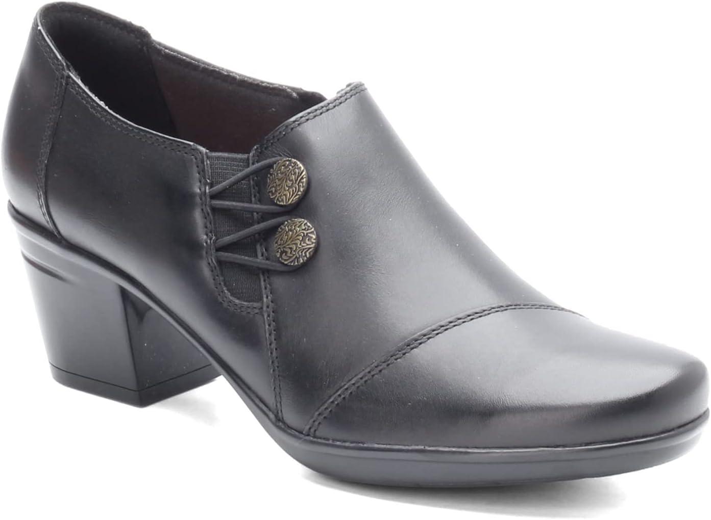 imageClarks Womens Emslie Warren Zipper Ankle BootBlack Leather