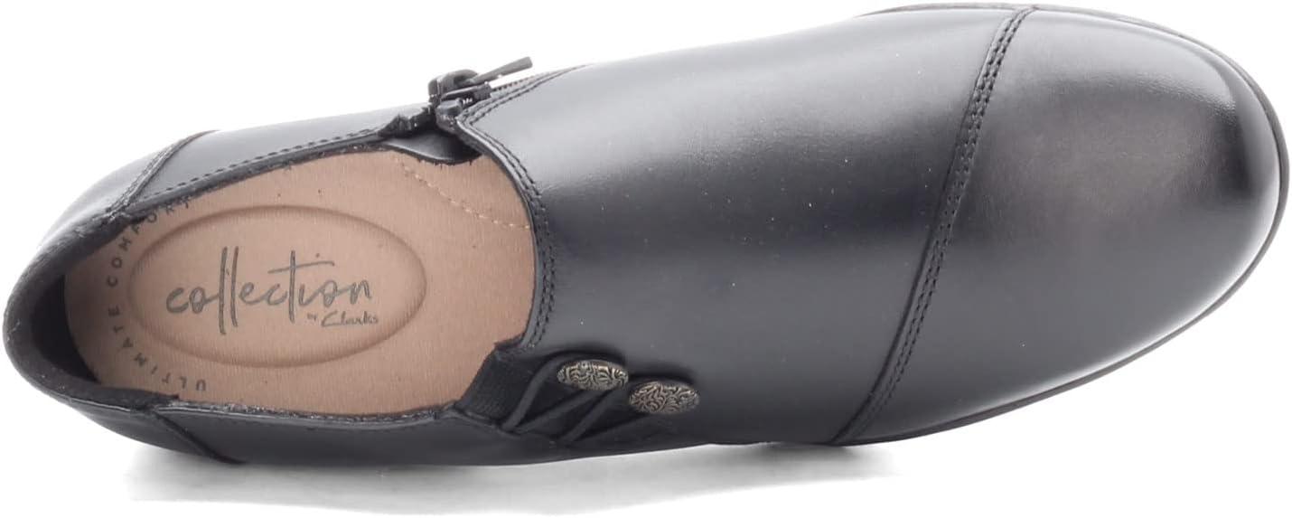 imageClarks Womens Emslie Warren Zipper Ankle BootBlack Leather
