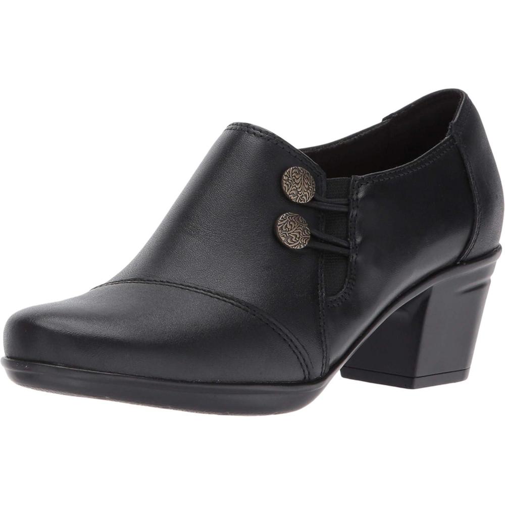 imageClarks Womens Emslie Warren Zipper Ankle BootBlack Leather