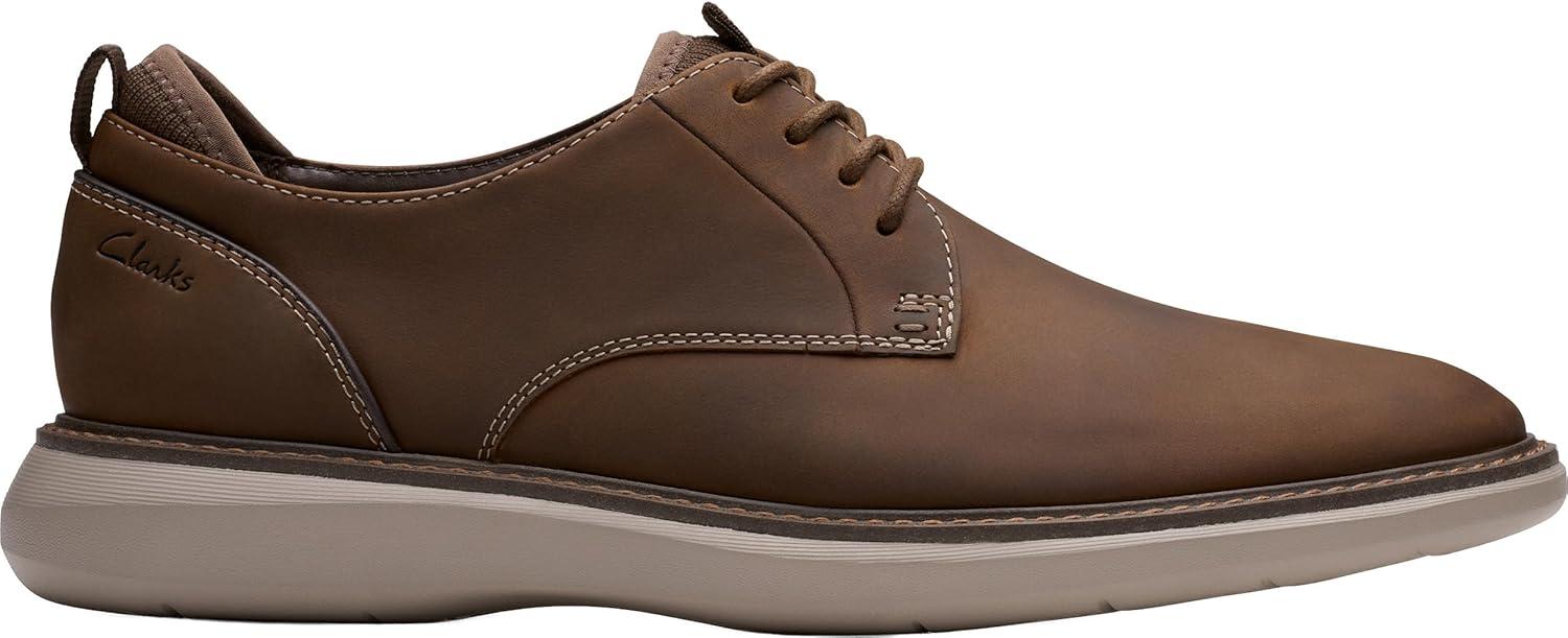 imageClarks Mens Brantin Plain OxfordBeeswax Leather